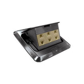 Royu RCF4 Square Floor Receptacle with 3 Gang Universal Outlet 10A (Classic) | Royu by KHM Megatools Corp.